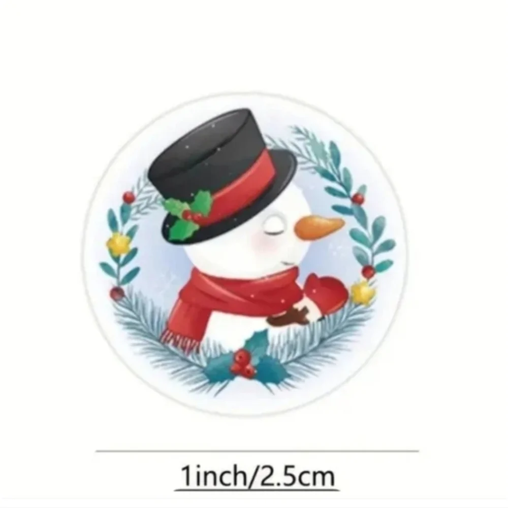 500 Pieces Roll Christmas Sealing Sticker